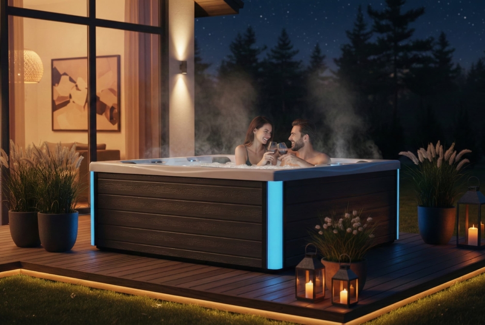 Wanna SPA z hydromasażem Avatar Deluxe zdjęcie aranżacyjne wieczór